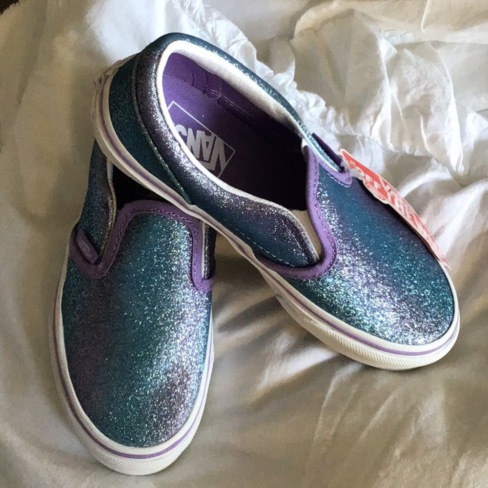 Sparkly slip on Vans- brand new